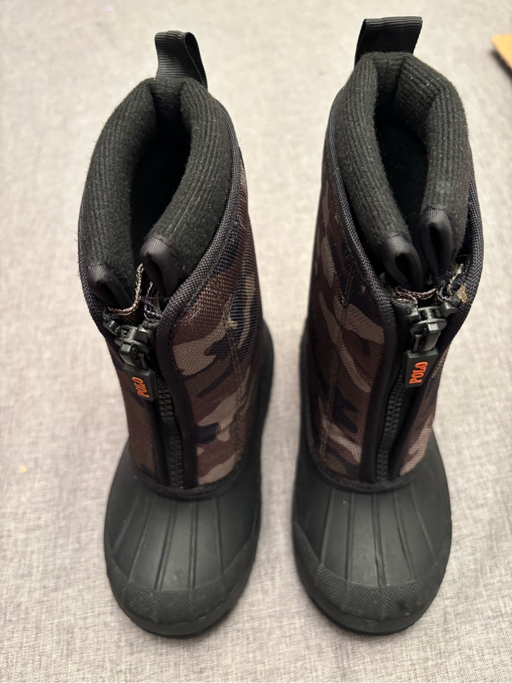 Kids Polo Camo Black Winter Boots - Rugged Zip Front
Asst Sizes